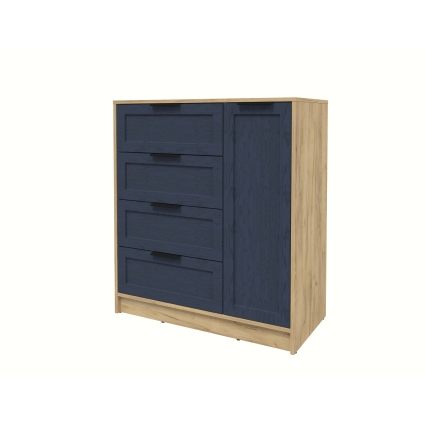 Тумба Тренд КТ-Т90 (Дуб золотой ЛДСП/ Дуб королевский ЛМДФ) Ш900 В1020 Г451